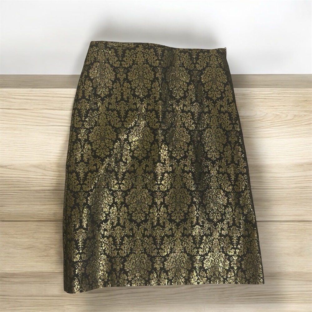 Worthington Gold and Black Patterned Skirt